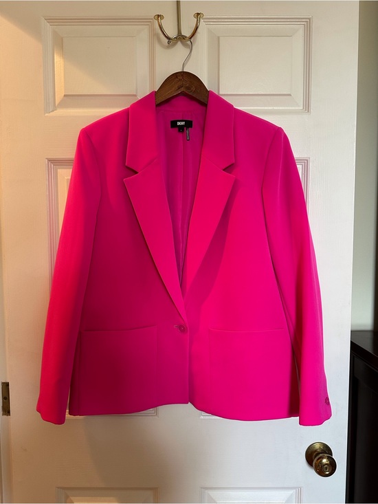 DKNY Jackets & Blazers - DKNY Hot Pink Single-Button Blazer